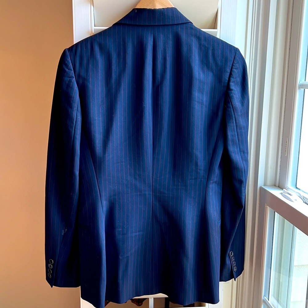 Vintage Ralph by Ralph Lauren Pinstripe Double Breasted Wool Rayon Blazer 4 - Picture 10 of 10